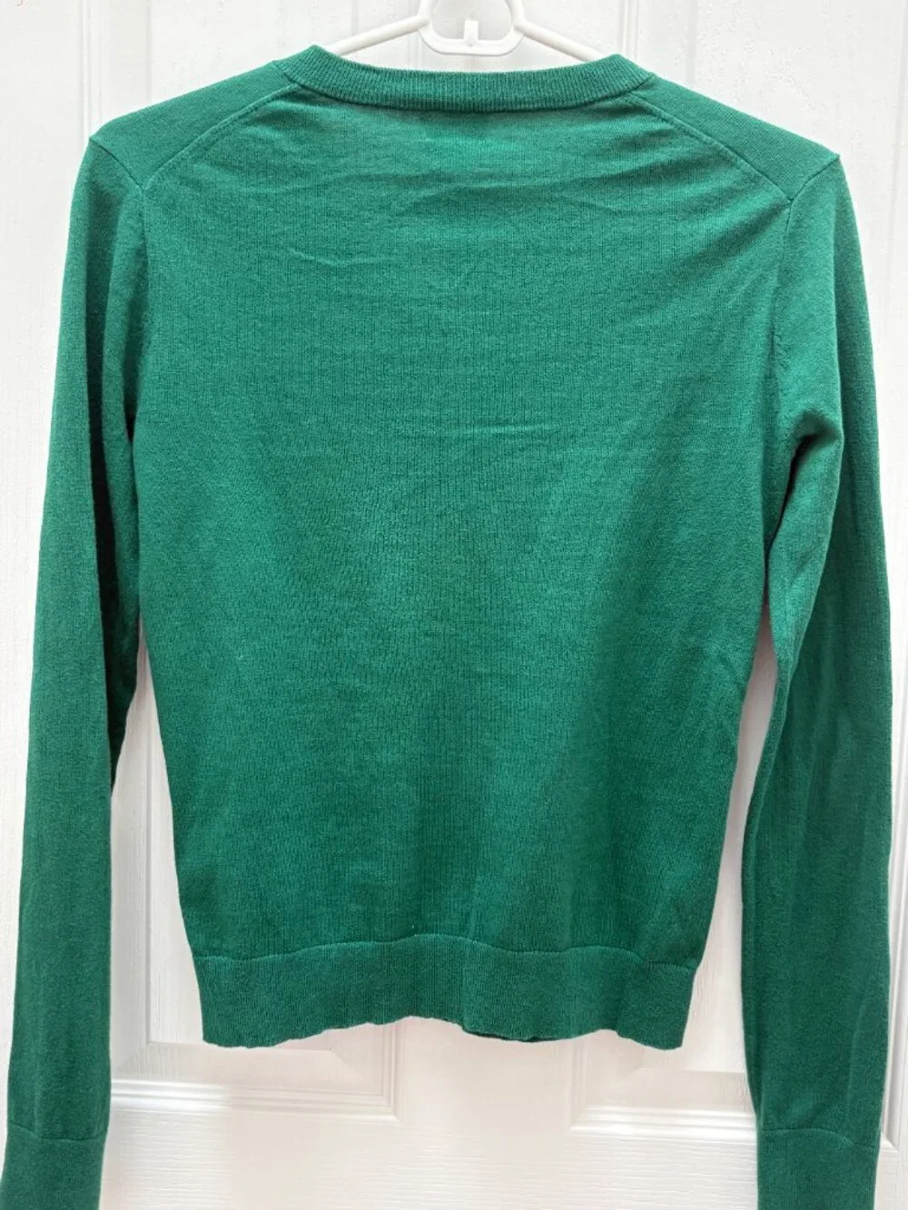 XS Green J. Crew Cardigan